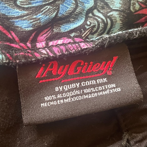 Ay Guey Lola Colorful Lining Flowers Birds Black Cotton Jacket Mexico - Picture 14 of 15